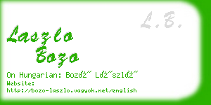 laszlo bozo business card