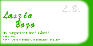laszlo bozo business card